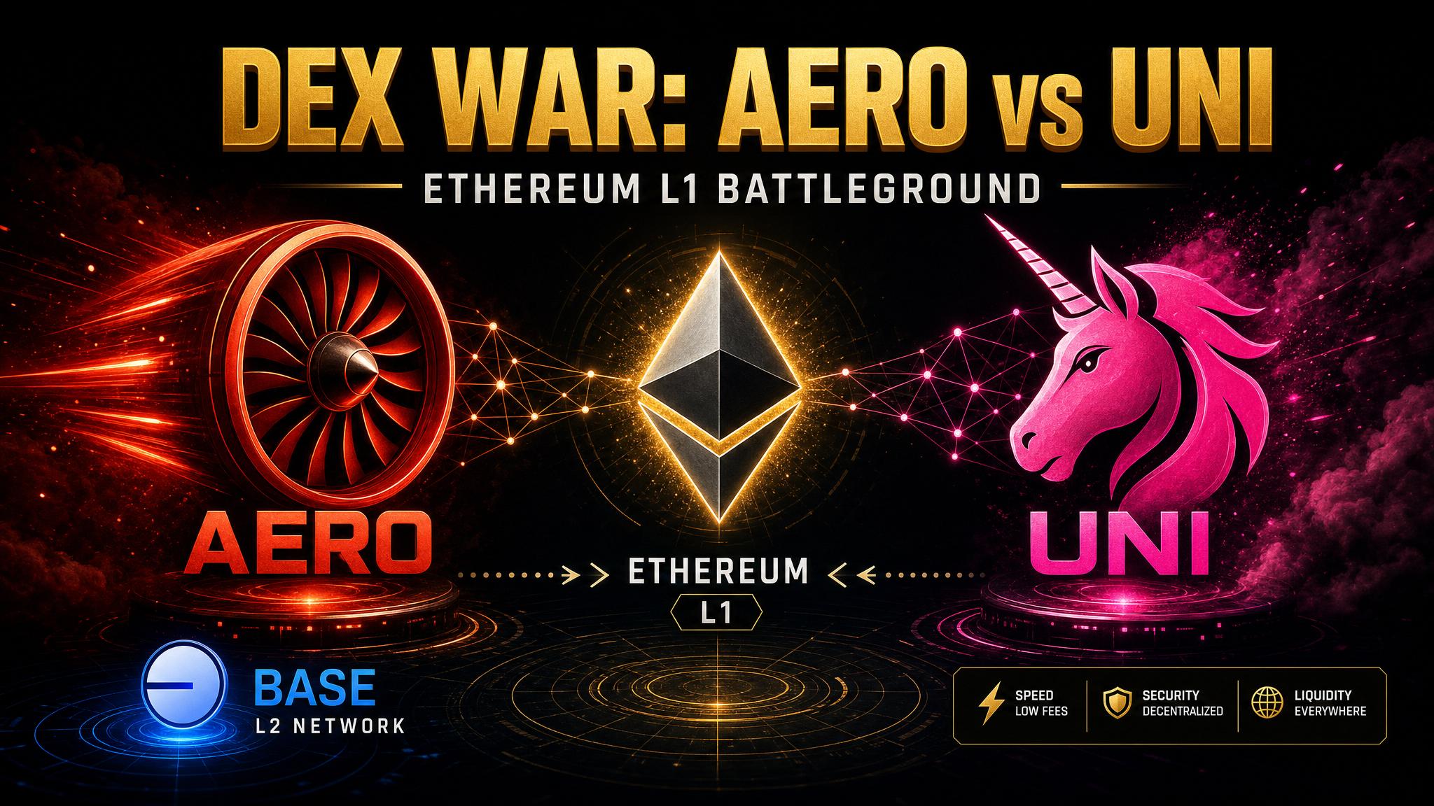 DEX War: AERO vs UNI — Ethereum L1 Battleground